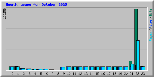 Hourly usage for October 2025