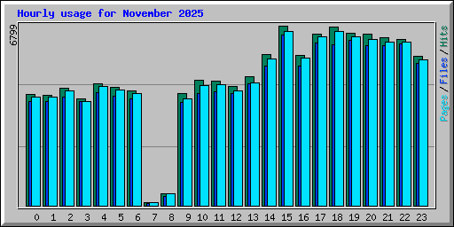 Hourly usage for November 2025