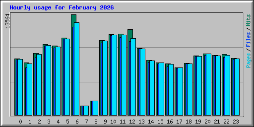 Hourly usage for February 2026