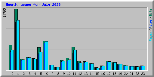 Hourly usage for July 2026